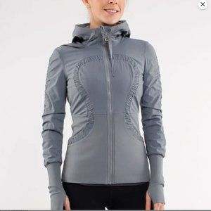 Lululemon Jacket Women's Dance Studio III Hoodie Reversible Blue Gray Sz 10